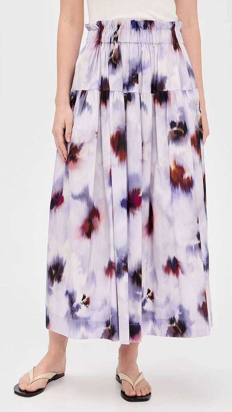 NEW A.L.C. jayden lightweight skirt in lilac multi